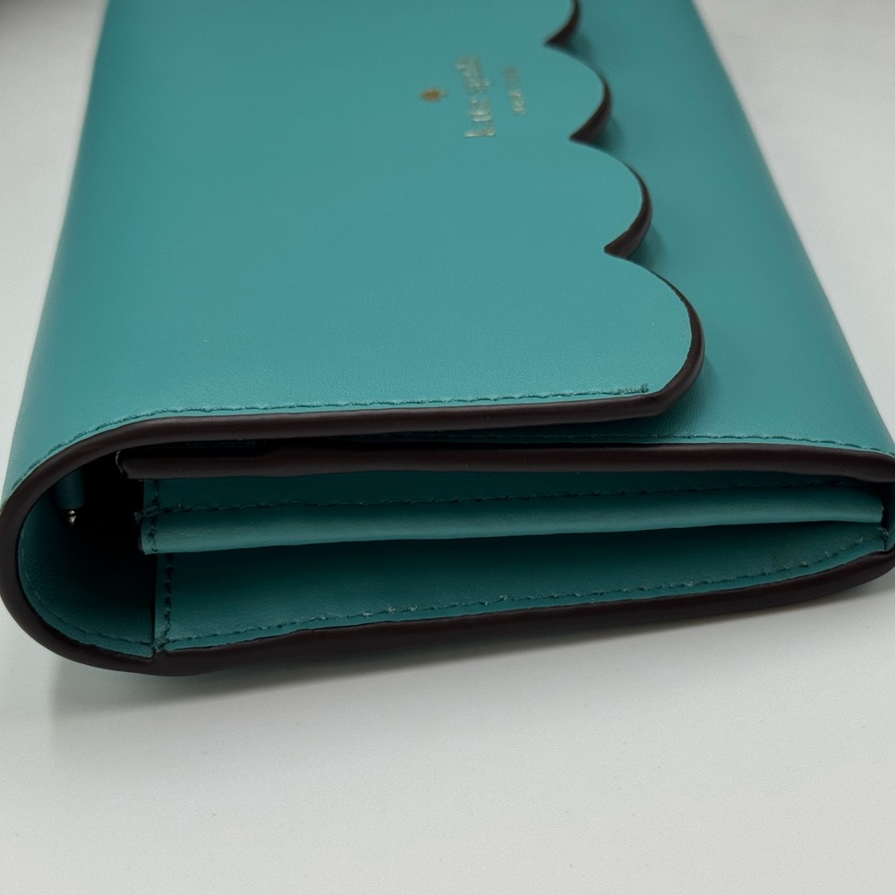 Kate Spade Gemma wallet on a chain crossbody bag in a teal - Picture 4 of 9